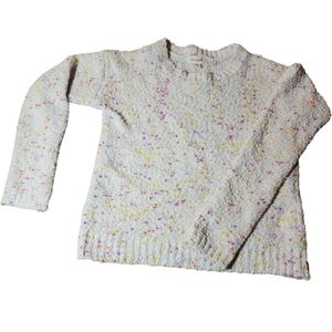 Girl's Medium 7/8 White and Rainbow Confetti Cat & Jack Sweater